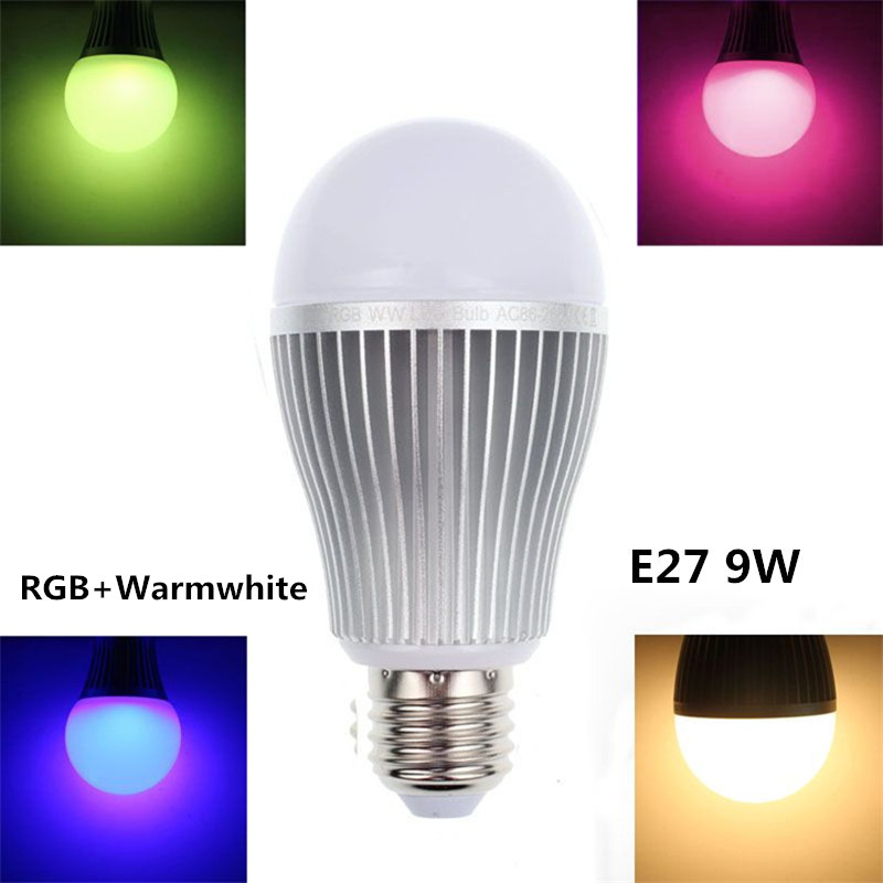 Milight – lampe Led 2.4G avec contrôleur Wifi, GU10, E27, 4, 6, 9W, RGBW, RGBWW, télécommande à quatre zones, variable: WHITE