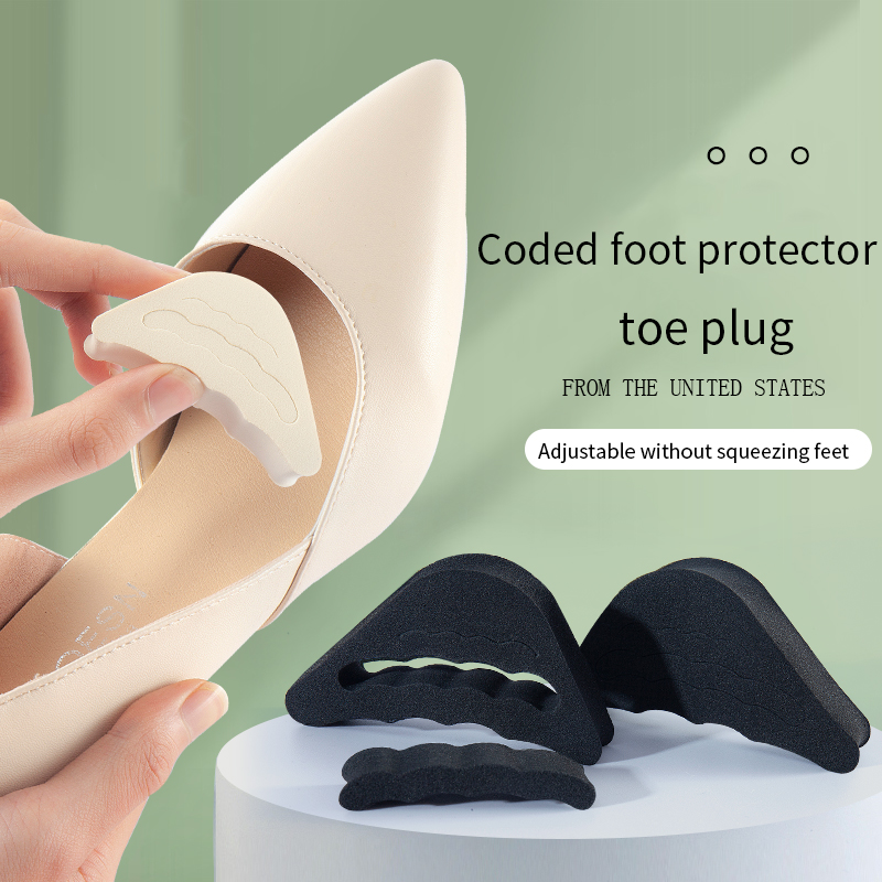 1 par almofada de inserção do antepé para mulheres salto alto toe plug meia esponja sapatos almofada pés enchimento palmilhas