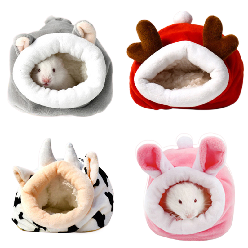 Jaula suave y cálida para hámster, cama para mascotas, hamaca para ratas, cerdo, ardilla, casa de invierno, nido de terciopelo, cama cálida para dormir, artículos para mascotas pequeñas