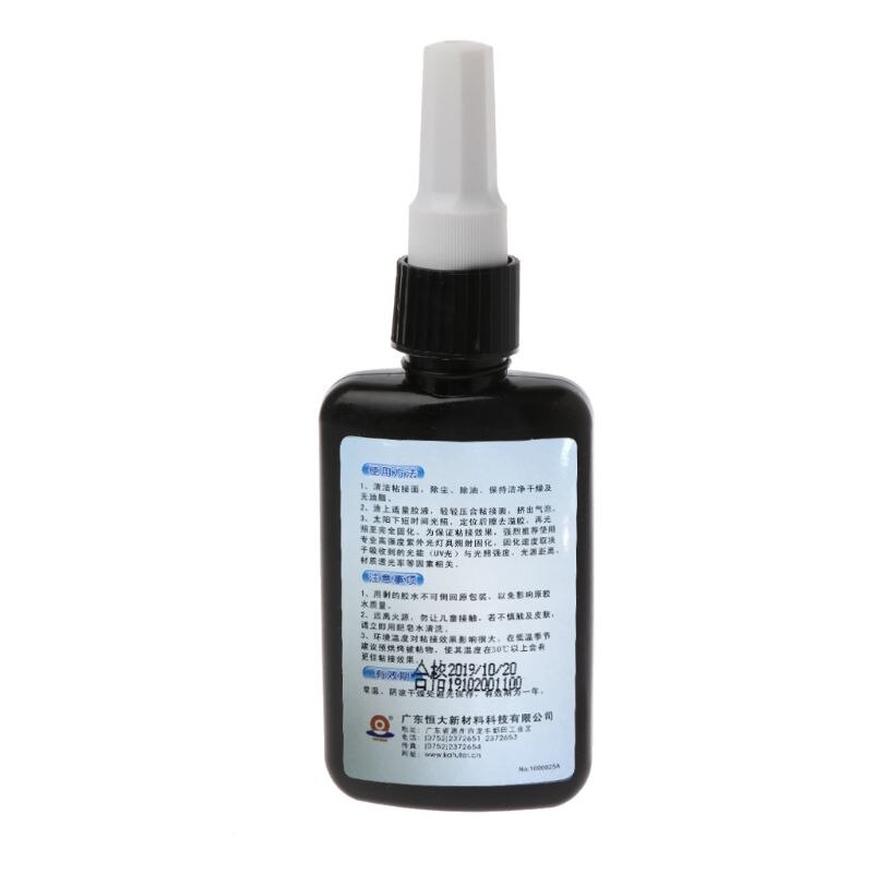 50ml K-300 cola uv que cura a colagem líquida de vidro transparente adesiva do reparo da ligação