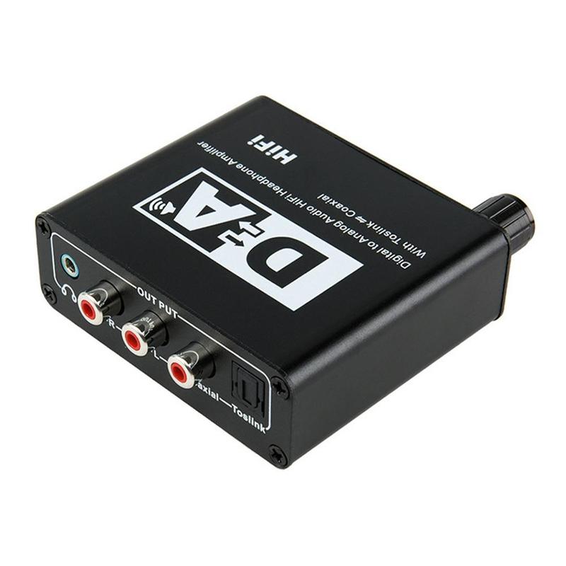 192kHz 24bit Digital Optical Coaxial Toslink To Analog L/R Headphone 3.5mm RCA Adjustment Converter Audio With G0N9: Default Title