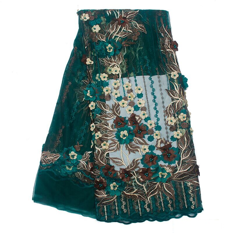 Franse kant borduren stof heet verkoop vrouwen kleding kant stof trouwjurk jurk: Black