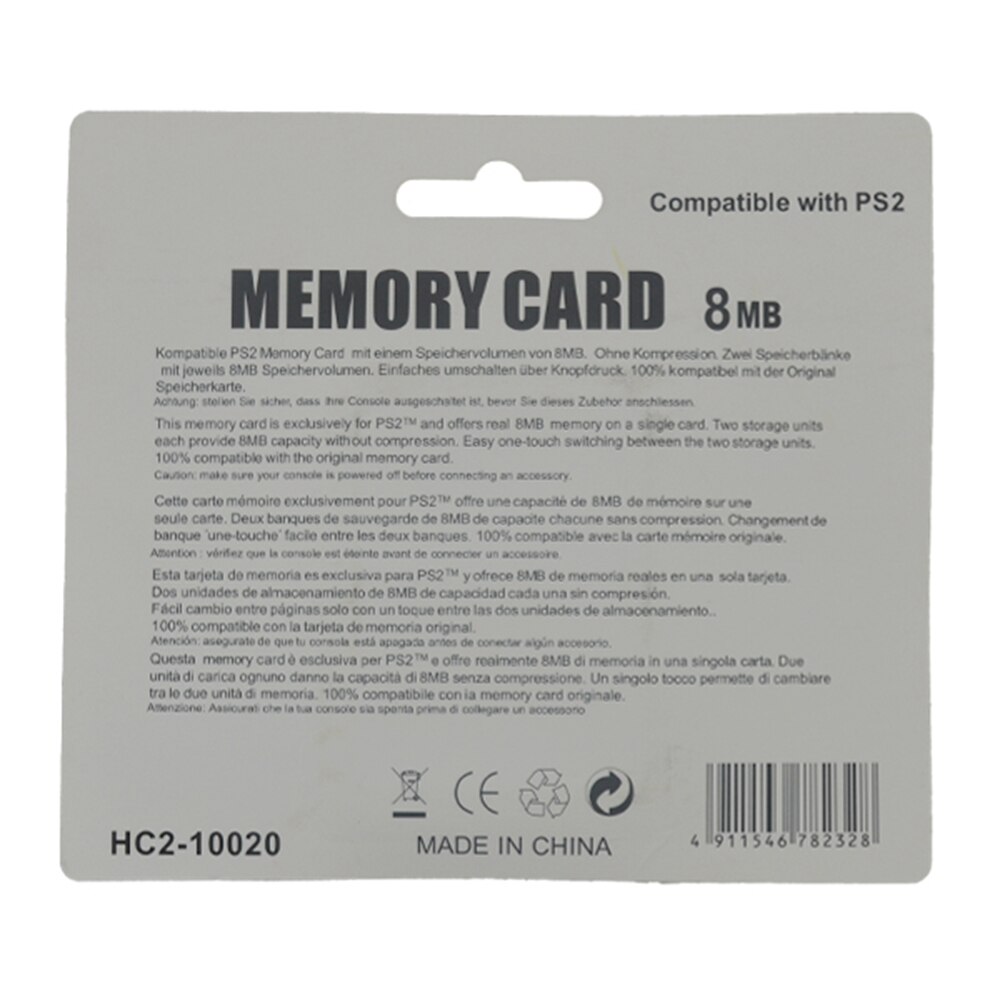 10pcs 8MB 16MB 32MB 64MB 128MB Memory Card for Sony Playstation 2 for PS2