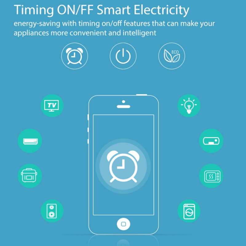 WiFi Power Plug FR One Key ON/OFF Appliances Remote Control Timing ON/OFF Set Delayed Tasks Smart Socket Electrical Sockets