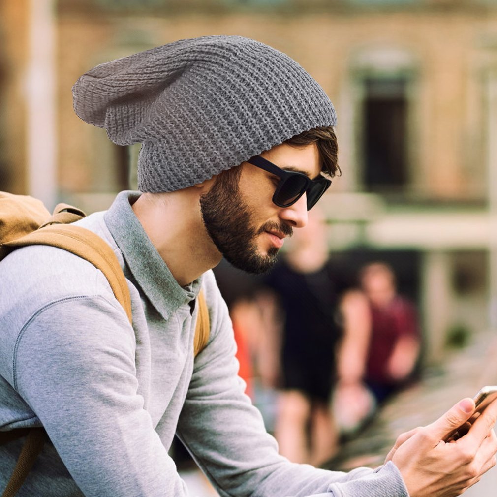 Mützen für Männer Feste Woll Verdickt betroffen Kappe Warme Mütze Mann Mütze Winter Hüte Lässige Hüfte hüpfen Deckel unisex schädel Kappen