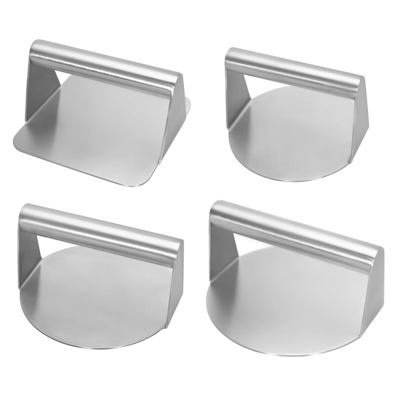 H4GD Handheld Burger Press Patty Maker Stainless Steel Hamburger Smasher Griddle Accessories for Home Cooking