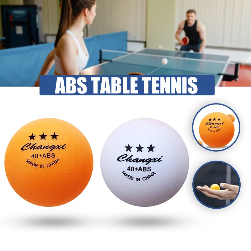 Table Tennis Ball 50/100 PCS Bulk ABS Ping Pong Ball 3-Star 40+ Standard Size Training Ball for Game Matches For Athlete