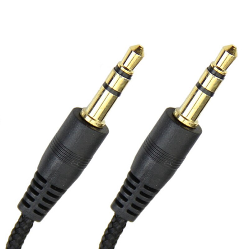 2/3/5M Nylon Gevlochten Hoofdtelefoon Verlengkabel 3.5Mm Man Op Man Aux Kabel M/M Audio Stereo Extender Cord Oortelefoon