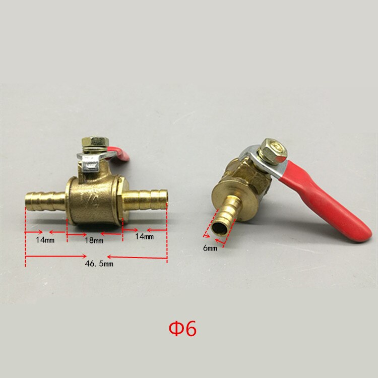 6mm-19mm Pneumatische Anschluss Schlauch Widerhaken Durcheinander Wasser Öl Luft Gas Kraftstoff Linie Abschaltung Ball Ventil Rohr armaturen Pneumatische Rohr Schalter