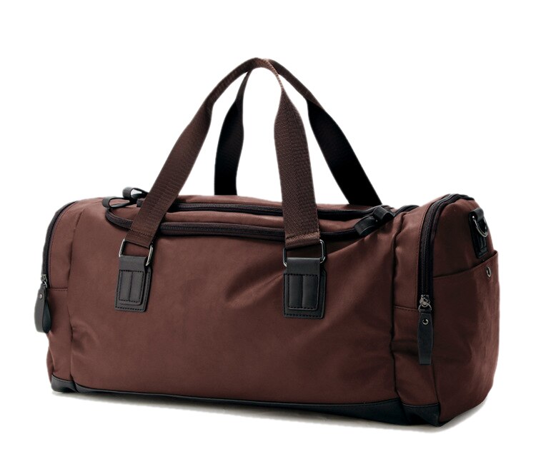 Män stor pu läder sport gym väska fitness träning yogapåsar duffel tote resa handväska manliga utomhus axel bolsa: 3