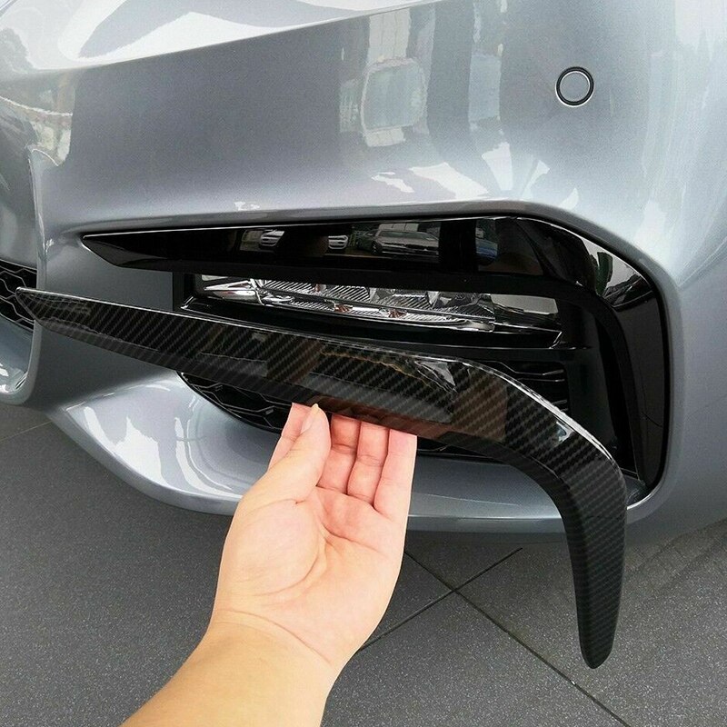2 stk karbonfiber stil tåkelys lampe øyenbryn deksel trim for-bmw 5 series m sport  g30