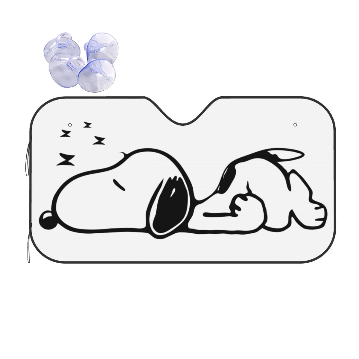Snoopy & Woodstock Windshield Sunshade Personality Car Front Window Visor 70x130cm Sun Visor Accessories Covers: Brown