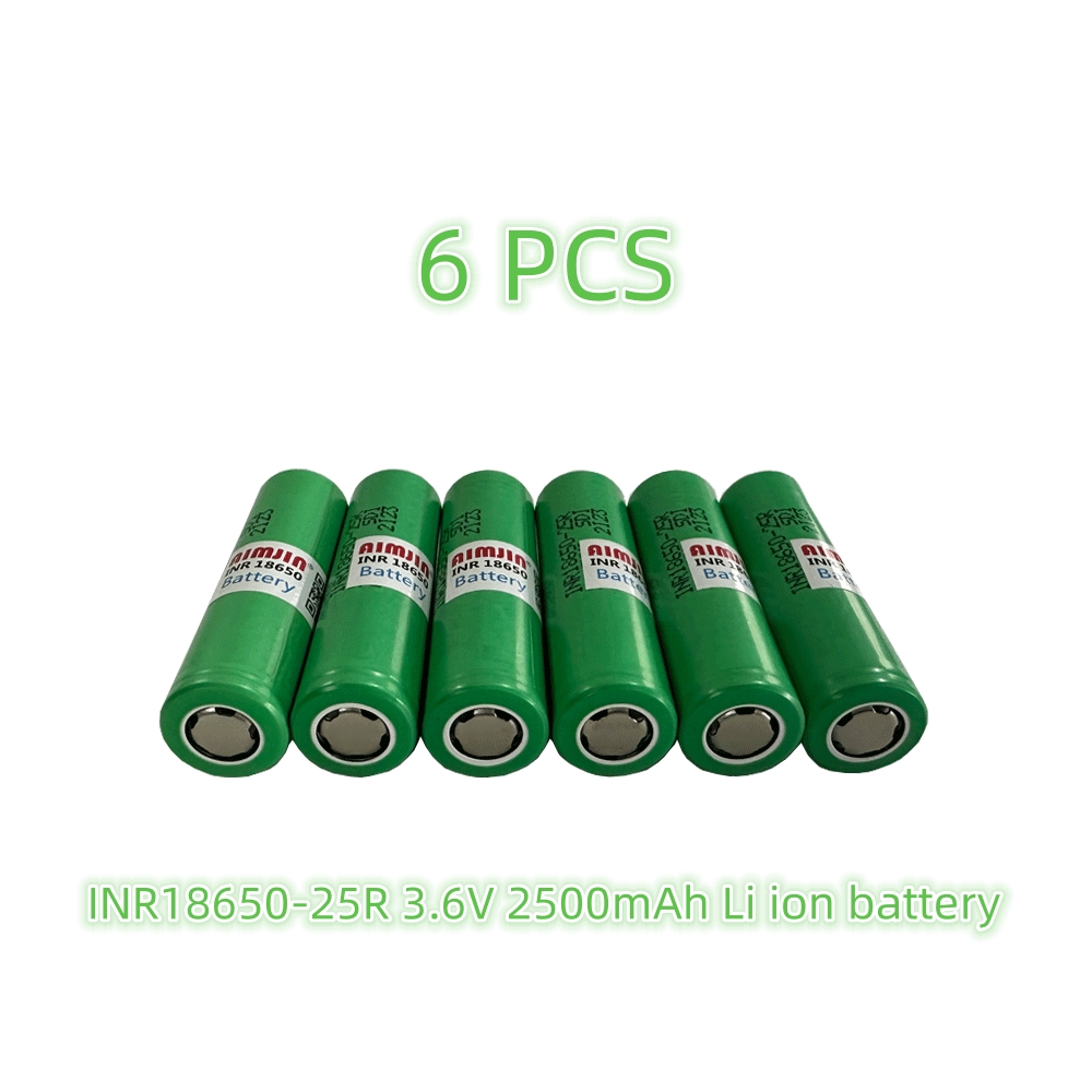 3.6V 2500mAh 18650 Battery For Samsung INR 18650 25R Lithium Lon Battery Replacement External Battery: WHITE
