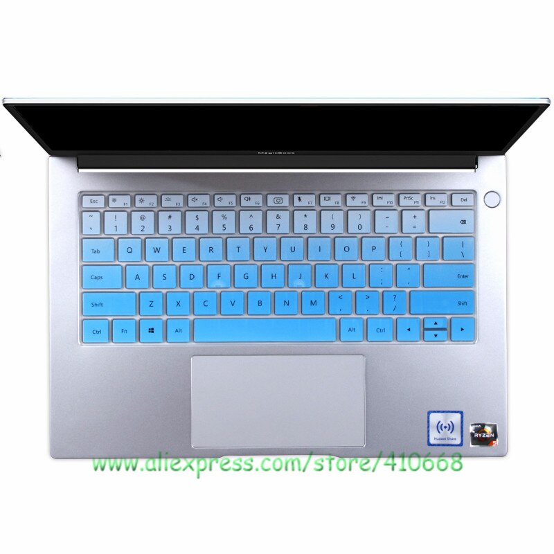 Til huawei matebook  d 14 r5 3500u linux bærbar silikone støvtæt tastatur cover skin protector mate book  d14