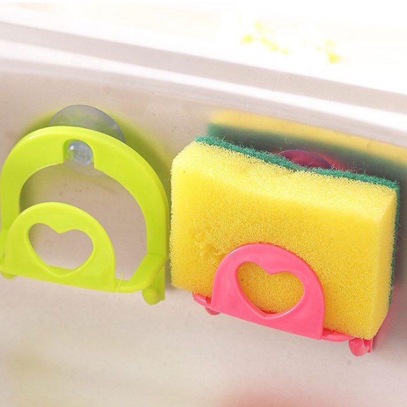 Home Cute Sponge Holder Suction Cup Convenient Home Kitchen Holder Tools Gadget Decor