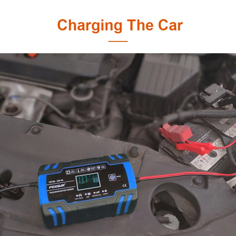 Car Intelligent Battery Charger 24V/4A 140W Multiple Protection Full Automatic Battery-charger Pulse Repair Digital Chargers