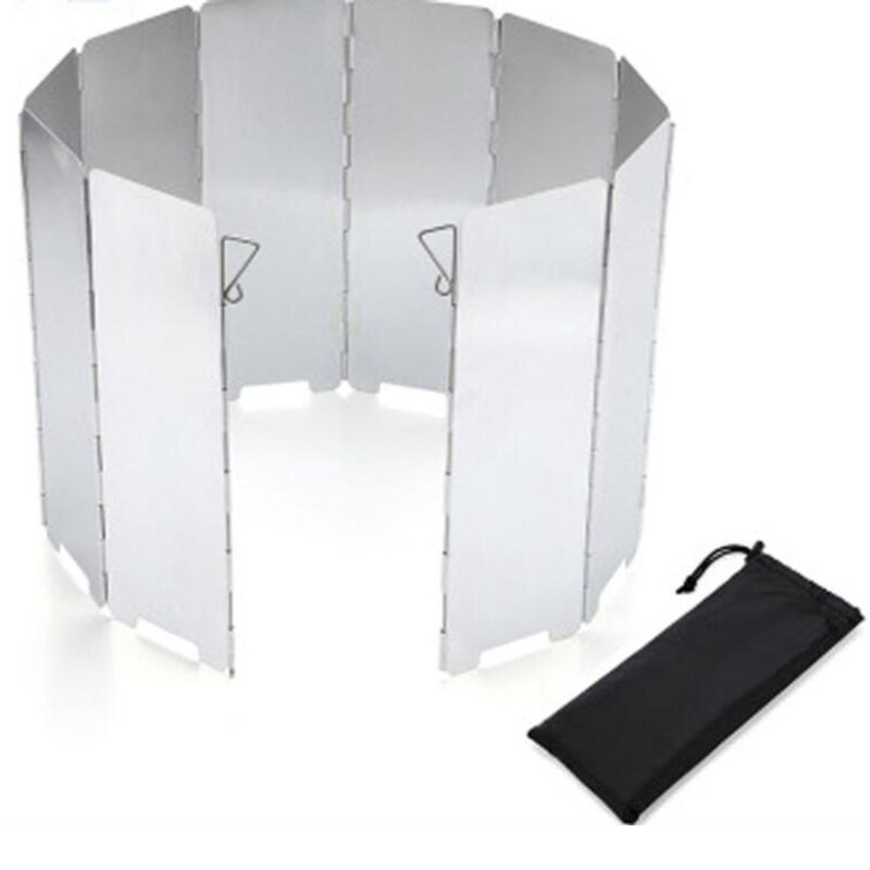 Poêle Pare-Brise Grilles de Camping en Aluminium Pare-Brise Coupe-Vent