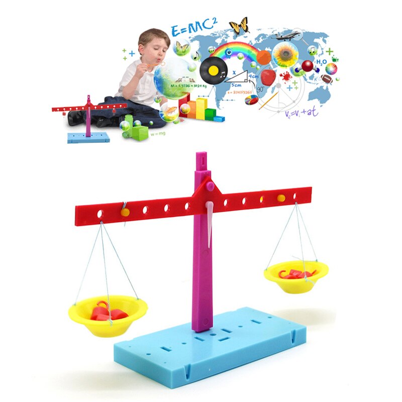 plastic Educational Lever principle balance scale experiments DIY material Physics Teaching for kids Students