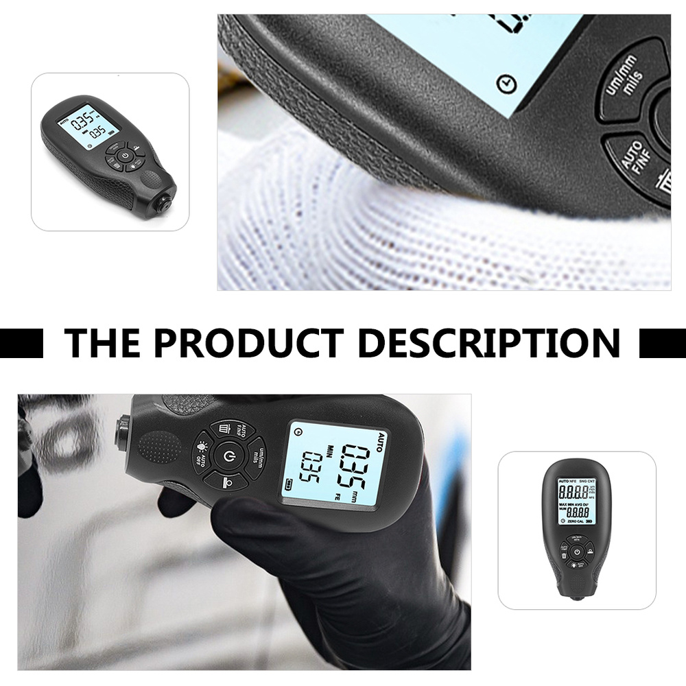 1pc miernik grubości lakieru miernik cyfrowy Auto farby pomiar grubości