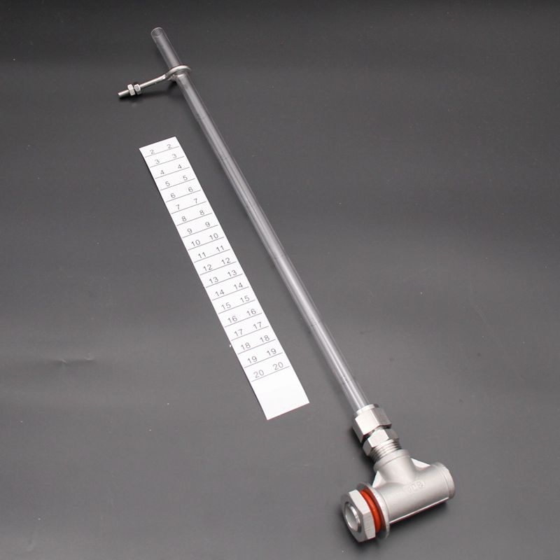 11"/16"/20" Weldless Sight Gauge Tee Assembly Stainless Steel PC Tube High Temp 7/8"Hole Homebrew Kettle/Keg