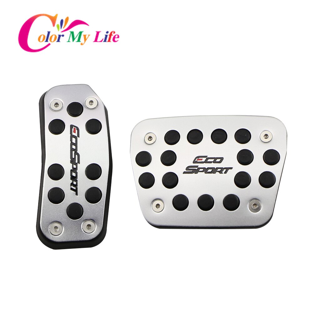Car Accelerator Gas Brake Pedal Clutch Pedals Covers AT/MT for Ford Ecosport Accessories: AT Without Rest