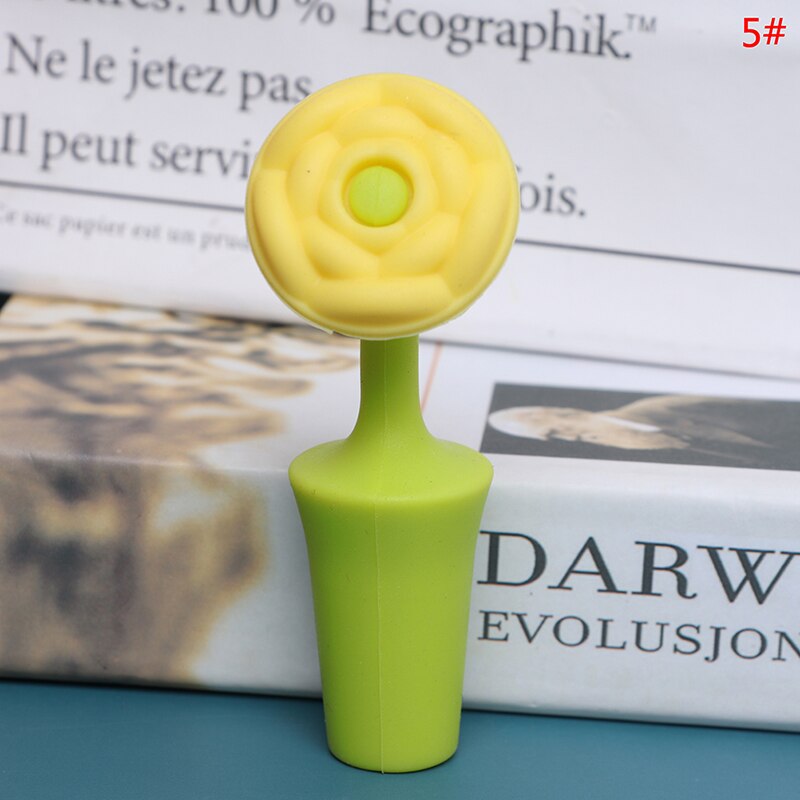 Tapas de botellas tapón de vino barra familiar herramientas de preservación de silicona Barware accesorios de cocina: 5