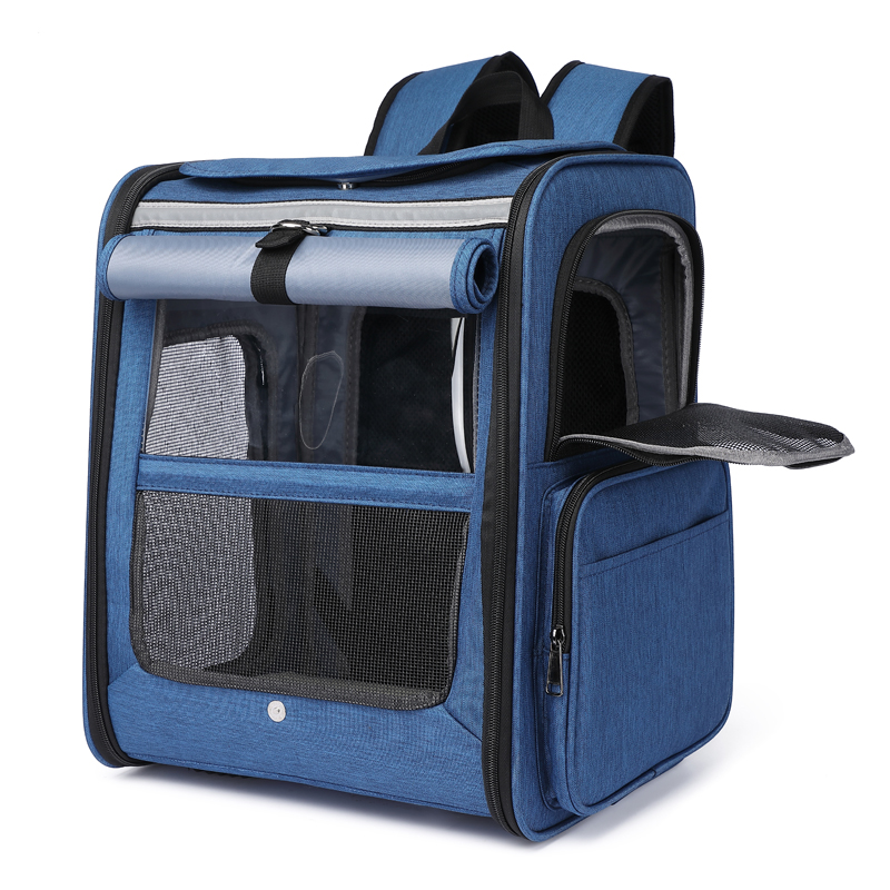 Mochila De Transporte para gatos, bolsa grande y plegable de malla transpirable, para perros pequeños y medianos, transpirable, para mascotas: A