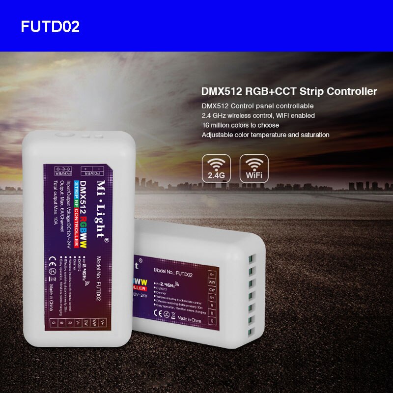 MiBOXER 9W E27 DMX512 RGB+CCT LED Light Bulb Lamp,DMX 512 LED Transmitter,DMX512 RGB+CCT Strip Controller,FUTD01/FUTD04/FUT039: FUTD02  only
