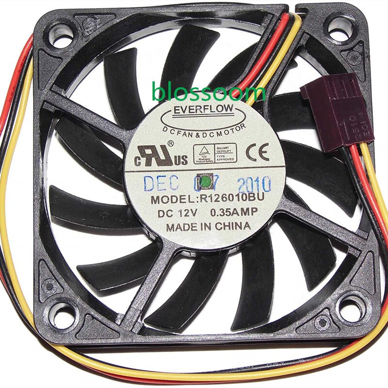 Everflow 6010 R126010BU 12V 0.35A 3Wire Koelventilator