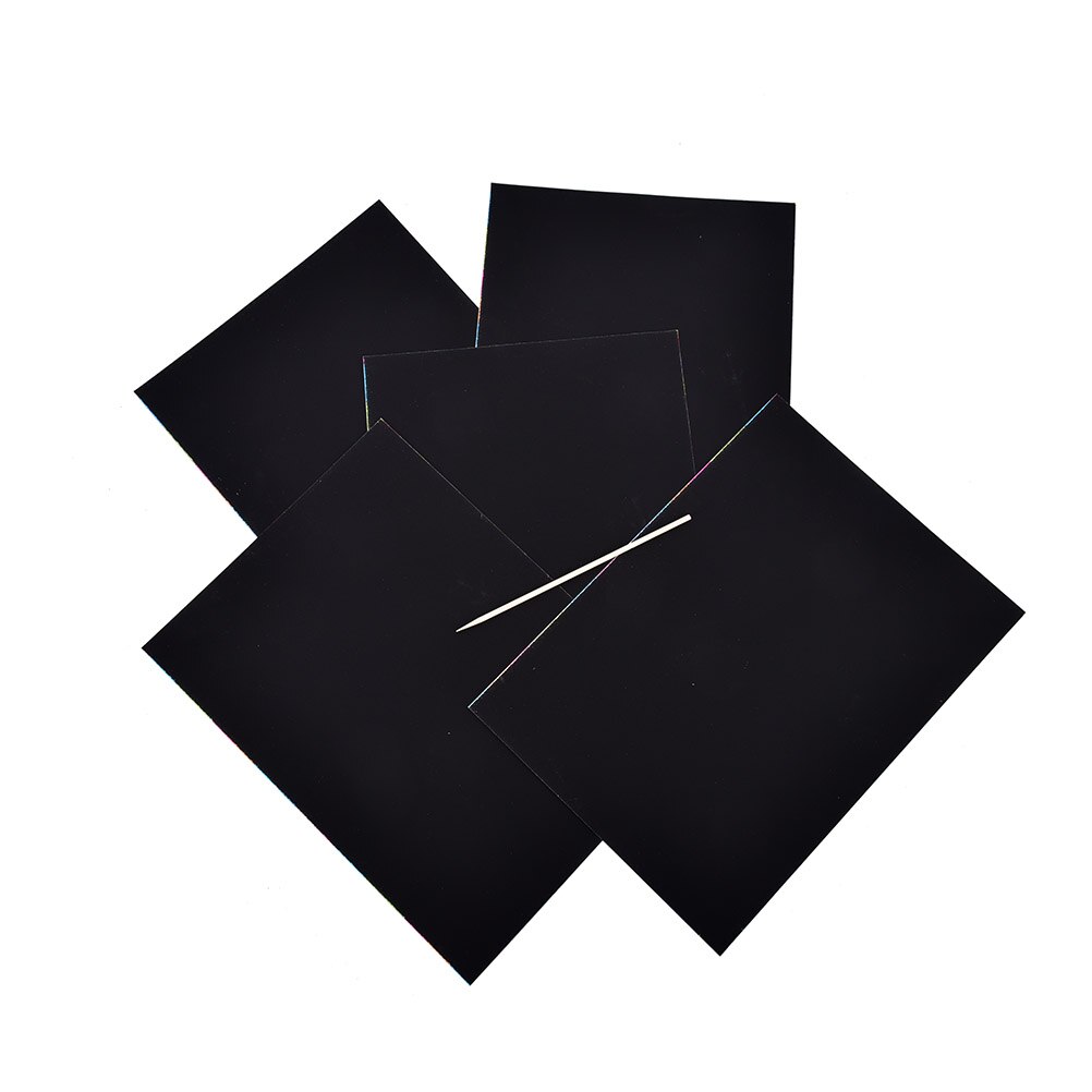 5 Vel Kids Magic Drawing Schilderen Papier Speelgoed Tekening Speelgoed 16K Kleurrijke Scratch Lakens Met Houten Pen