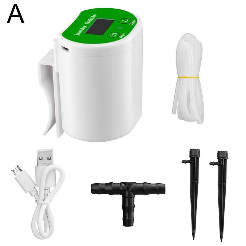 3.7V ABS Rechargeable Lithium Battery Indoor Automatic Watering System Drip Irrigation Kit For Home, Garden,balcony Q8V6: Type 1