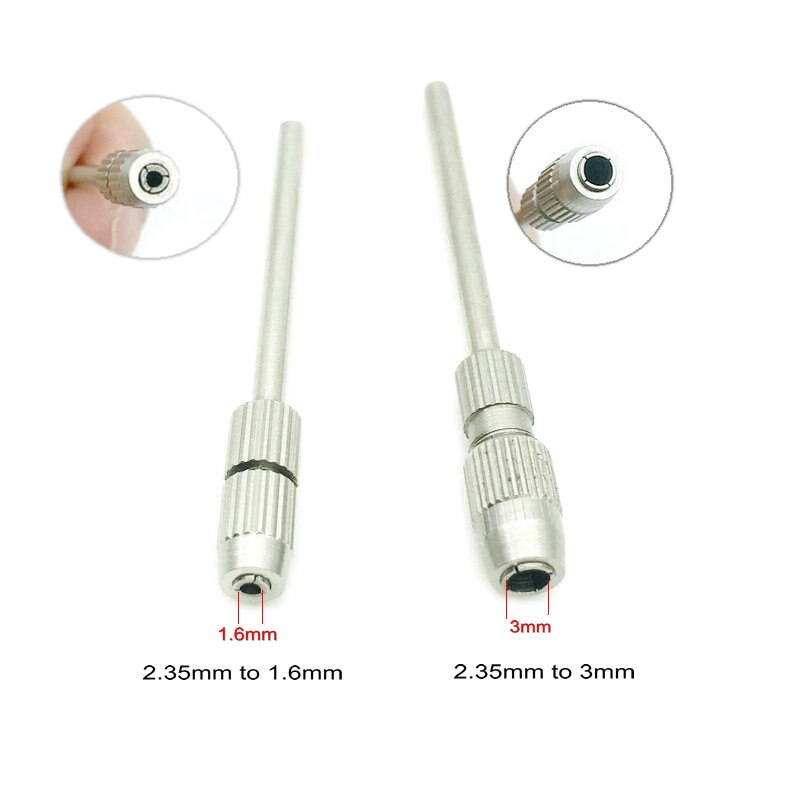 1Pc Dental Boor Bur Adapter Converter 2.35Mm Naar 1.6Mm/2.35Mm Tot 3Mm Schacht Polijstmachine voor Dental Lab