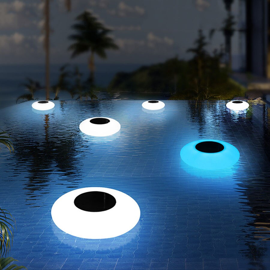 Thrisdar-luz Solar flotante para piscina, IP68, impermeable, para estanque Solar, luz subacuática con mando a distancia, bañera, Spa, fuente, luz nocturna