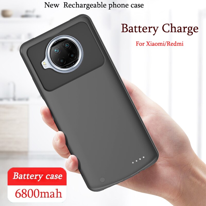 6800mAh Power Bank etui na baterie do Xiaomi Redmi Note 9 Note9T uwaga 9 Pro 5G etui do Xiaomi Mi 10i 5G/10T Lite 5G etui na baterie