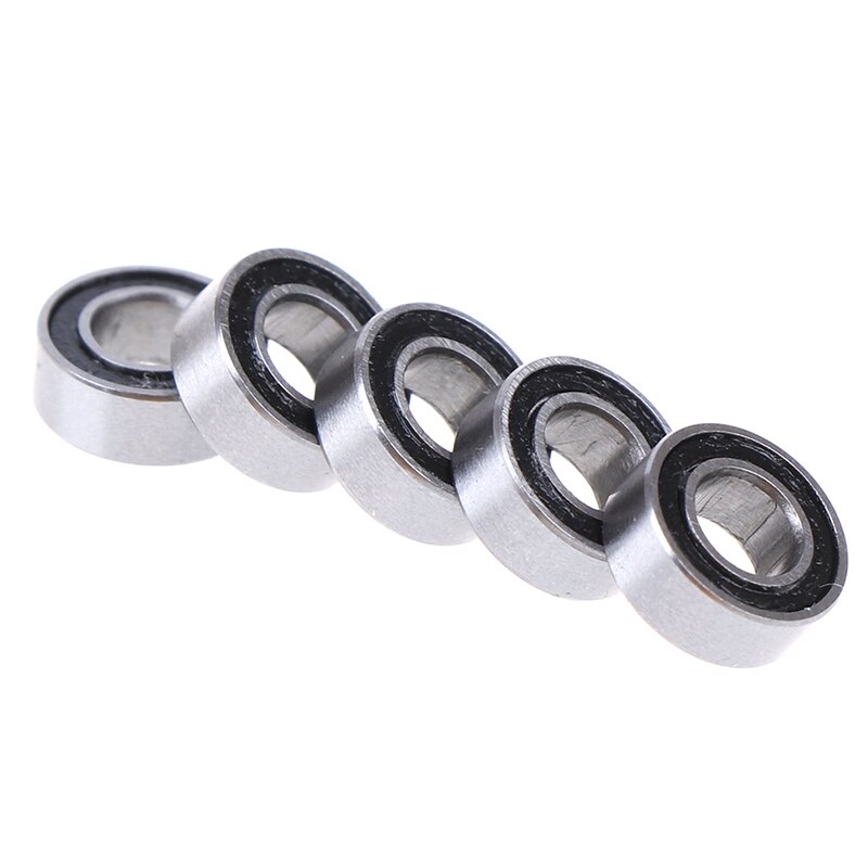 5 stk sorte 4*8*3mm MR84rs MR84-2rs 4 x 8 x 3mm gummitette kulelager