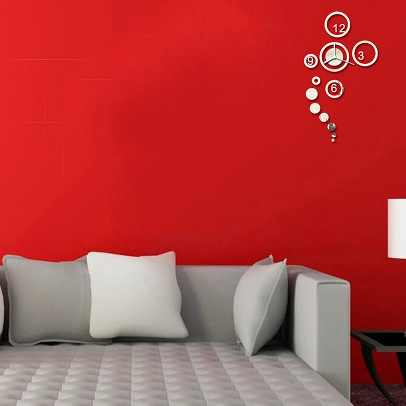 Modern Living Room Large wall clock Acrylic DIY Wall Clock Digit Clock Watch 3D Mirror Sticker Surface Europe Style wanduhr BS