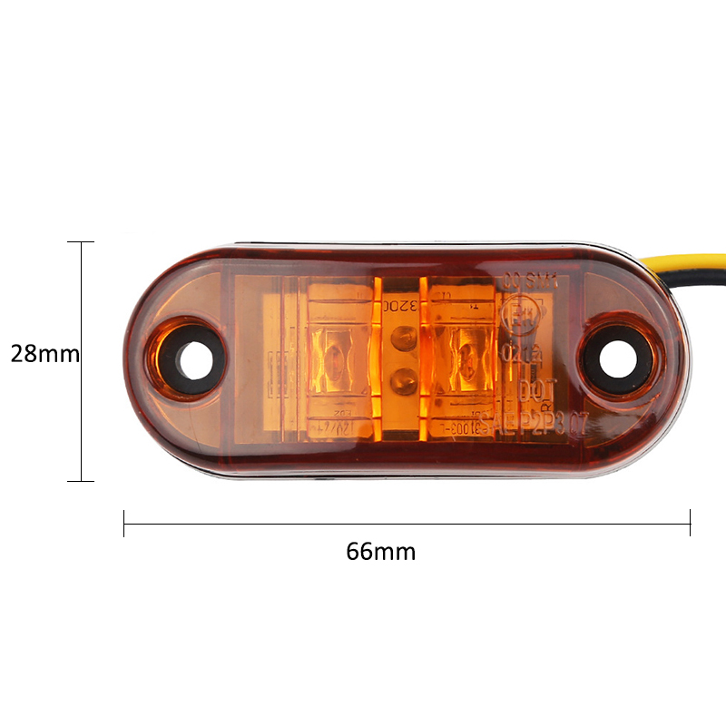 C-Auto 10PCS 2LED Side Marker Light Warning Tail Lamps Car Truck Trailer Kit Car External Lights Universal fit all cars