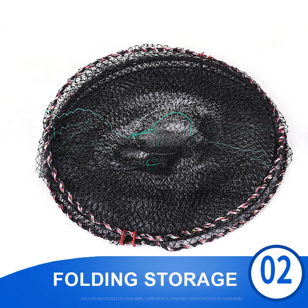 fishing cast nets china fish crab trap network cages shrimp nylon netting Automatic Fishing Cage Foldable Trap Cast Net Folding
