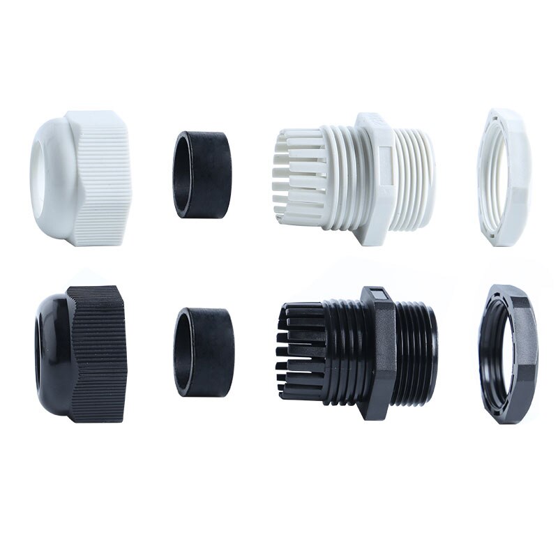 10 sztuk IP68 PG19 PG21 PG25 dla 12-21mm drutu kabel CE biała czarna wodoodporna nylon plastikowy dławik kablowy złącze