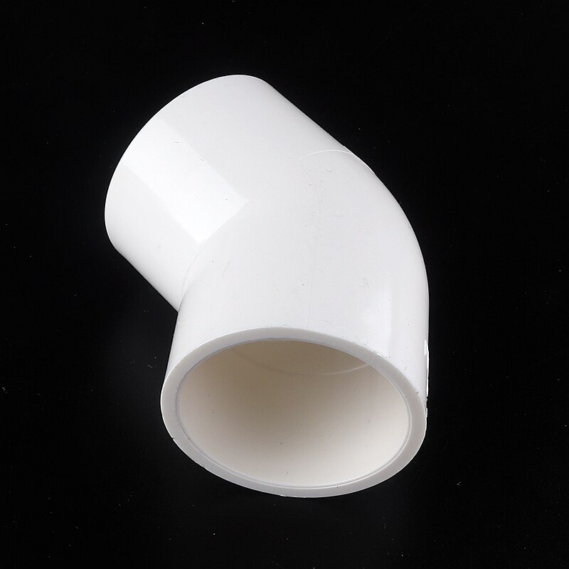 5~50pcs Size 20~50mm PVC Water Supply Pipe 45° Equal Elbow Connector Fittings Irrigation System Watering White Parts