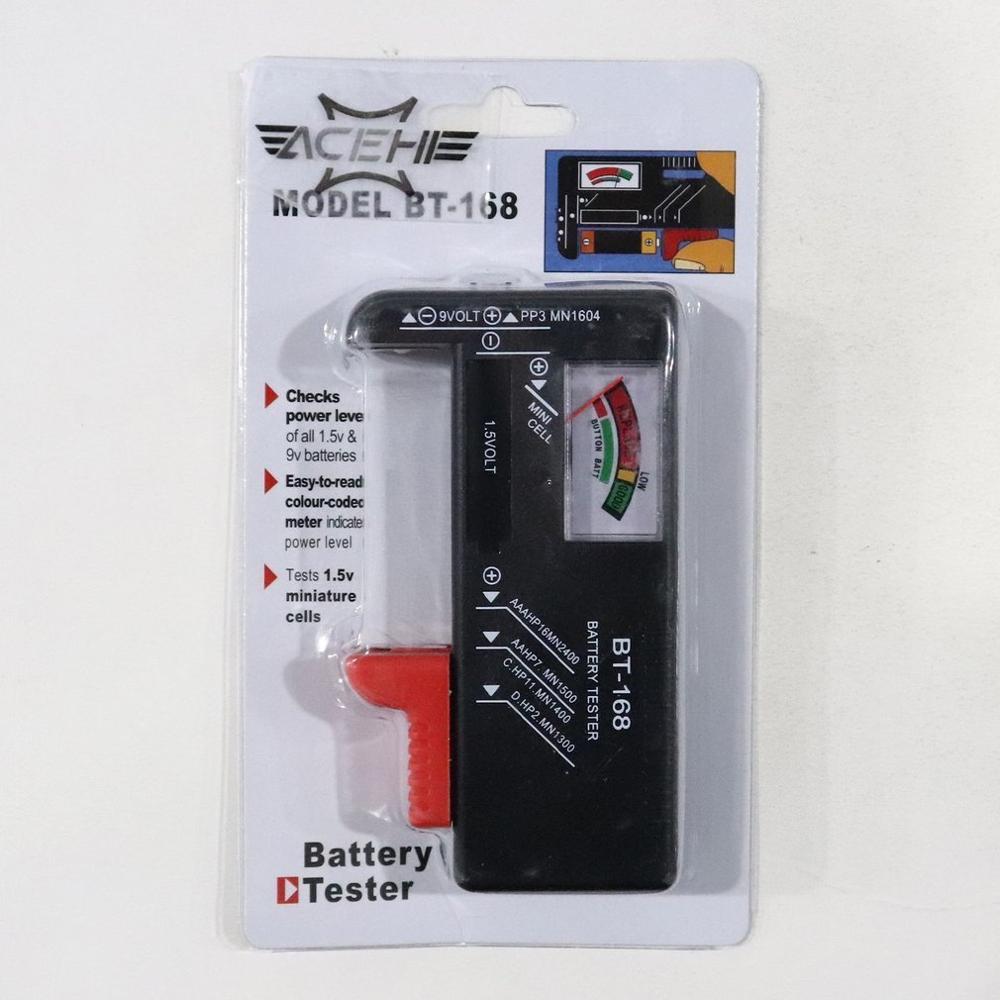 BT-168 AA/AAA/C/D/9V/1.5V batteries Universal Button Cell Battery Colour Coded Meter Indicate Volt Tester Checker BT168 Power