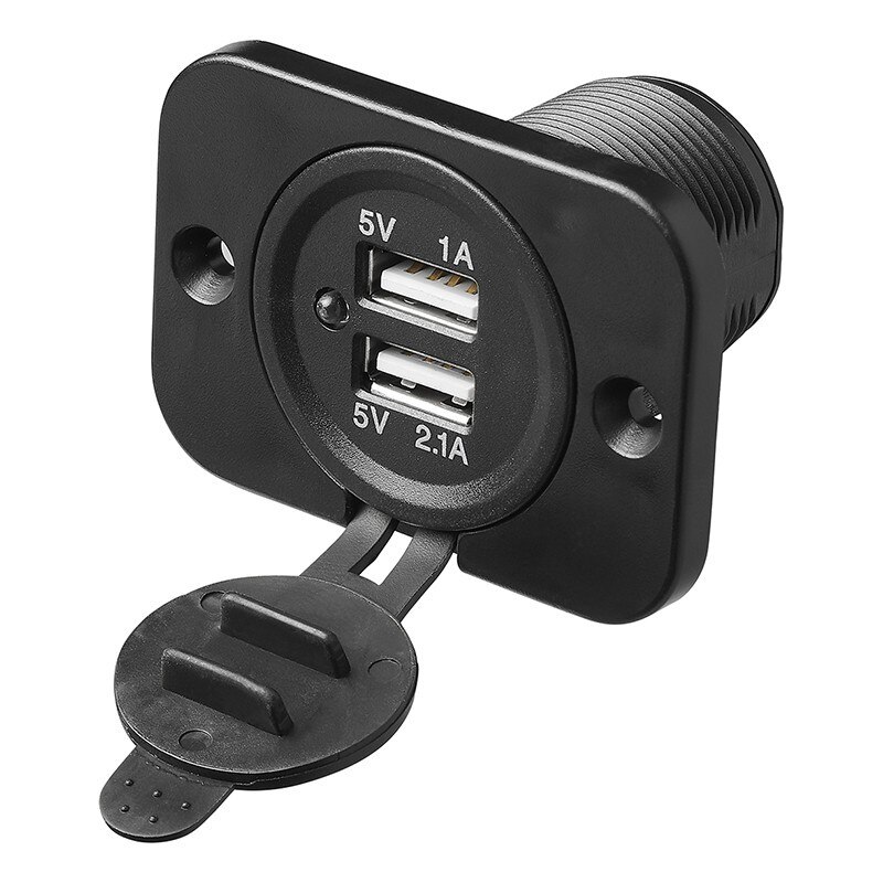 Plug Usb Dubbele Verborgen 2100mA 12V/24V