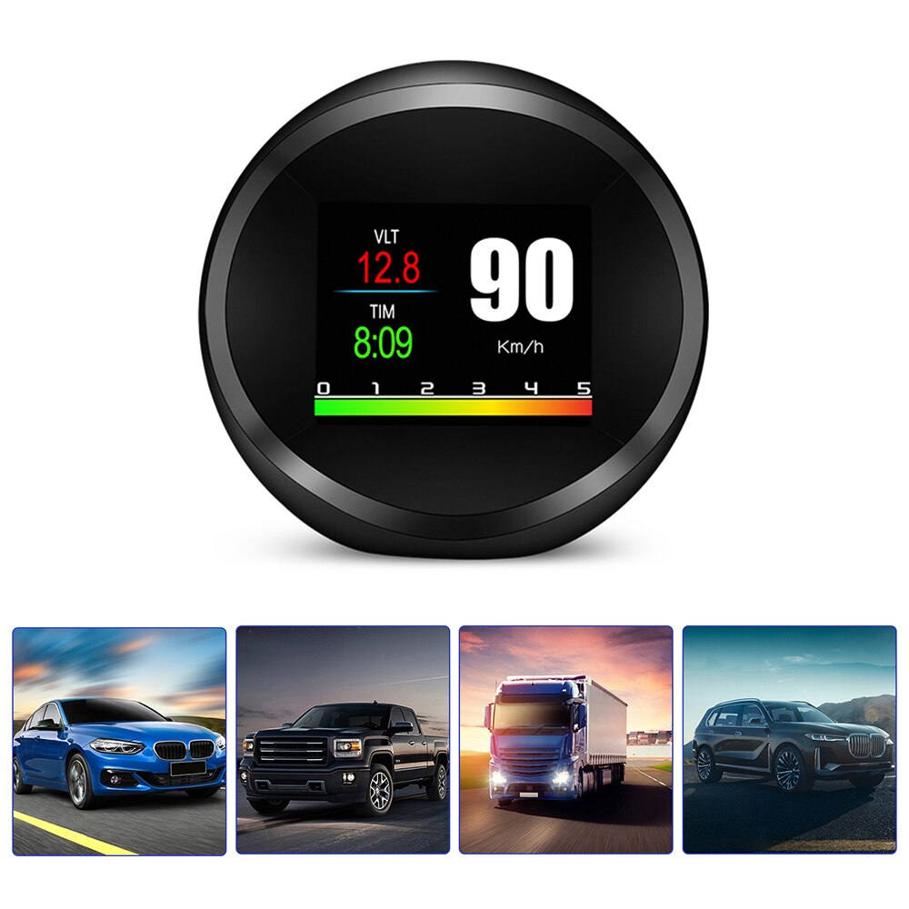 Universal GPS Digital Speedometer Overspeed Warning Oil Water Temp Gauge Head-Up Display Car OBD2 HUD Smart Diagnostic Tool