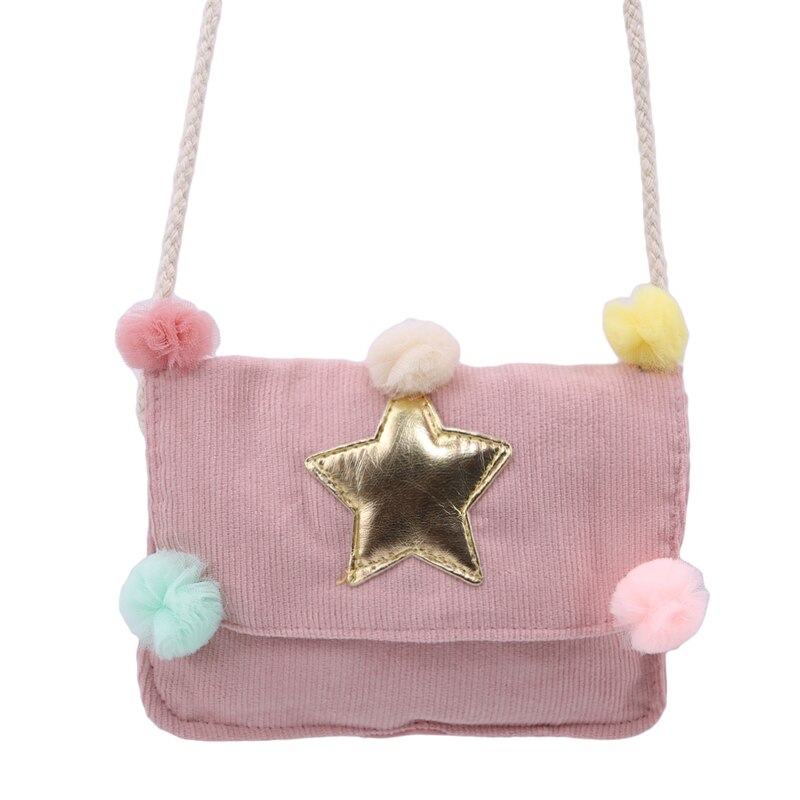 Barn star ball bag messenger poser diagonal veske mynt vesker søt dekorasjon