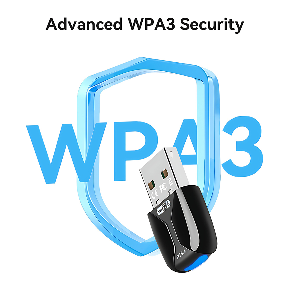 AX900 WIFI6 USB-Adapter 2-in-1 Bluetooth 5.4 Dualband 2,4 G und 5 GHz 900 Mbit/s WiFi 6 802.11AX Hochgeschwindigkeits-Mini-WLAN-Netzwerkkarte Empfänger-Dongle für PC-Laptop Sieg 10/11 Treiber kostenlos