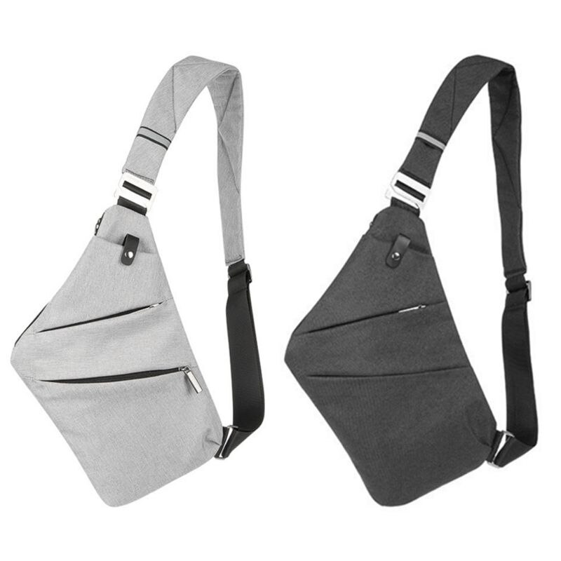 Osoce Men Nylon Crossbody Shoulder Chest Thin Sling Casual Bag Satchel