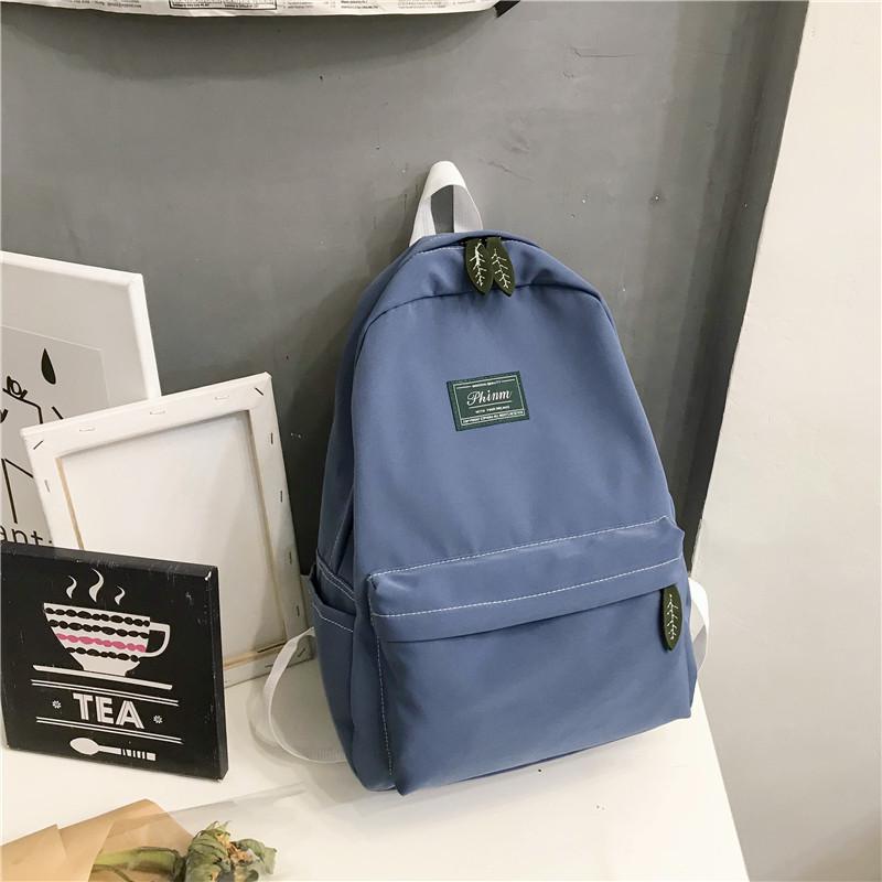 Nylon femmes sac à dos étanche sac d'école pour adolescentes 15.6 pouces ordinateur portable sac à dos sac à bandoulière Bolso Mochila Mujer: Blue