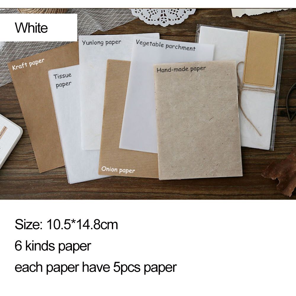 30Pcs Scrapbooking Tissue Paper Special Material Kraft Paper Scrapbook Decoration Floral Collage Handmade DIY Crafts
