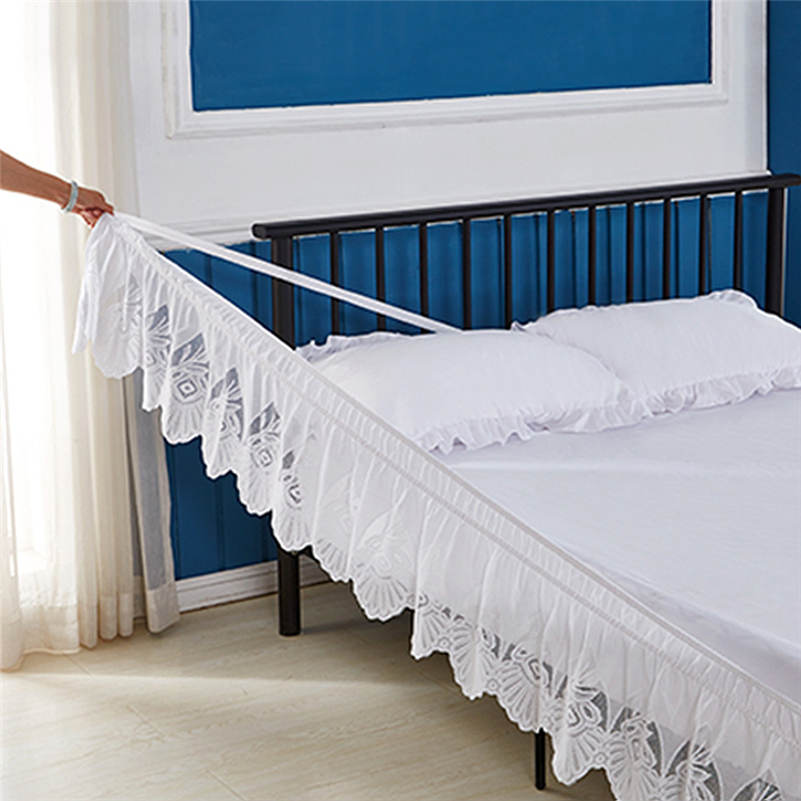 Königin Größe Bett Felsen Weiß Bett Röcke ohne Oberfläche Elastische Band Einzigen Königin König Einfach Bett Felsen