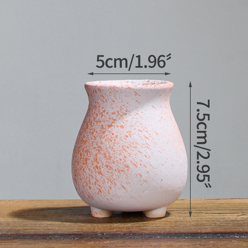 Petit pot de fleurs en céramique, joli pot de fleurs Simple et givré, ornement de bureau, pour le jardinage: 5